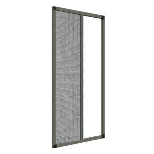 Grey Frame Single Sliding Door Flyscreen